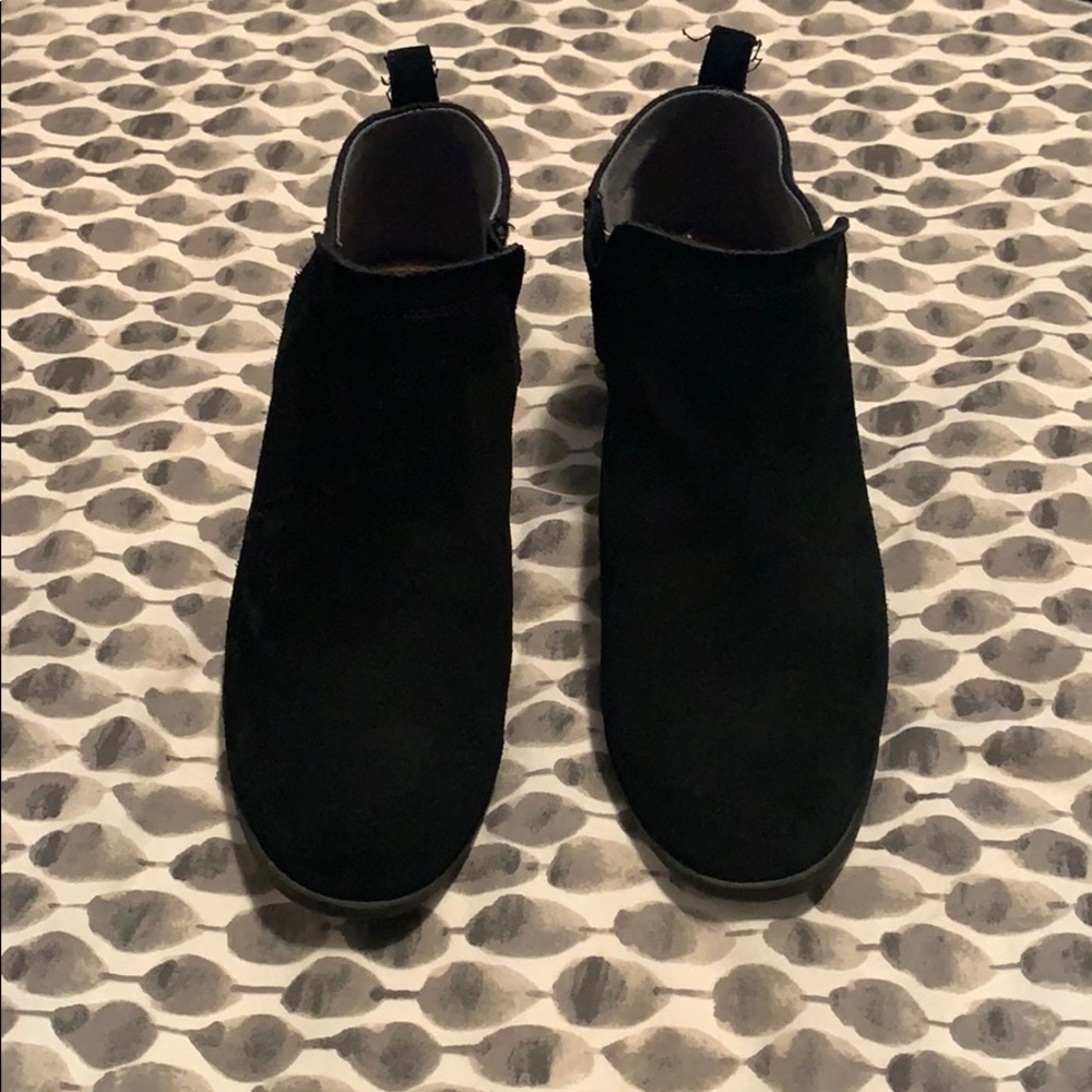 Toms black deia boots size 9w